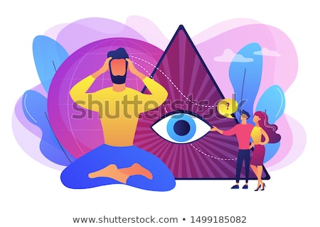 Foto stock: Clairvoyance Ability Concept Vector Illustration