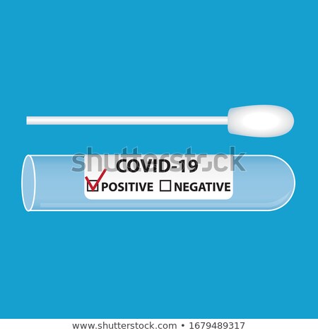 Coronavirus Positive And Negative Result Vector Illustration Foto stock © Albachiaraa