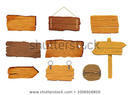 Foto stock: Wood Sign On A Tree