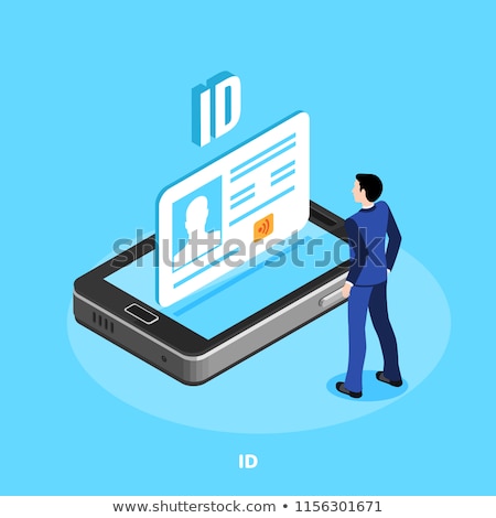 Stock fotó: Passport Access Isometric Icon Vector Illustration