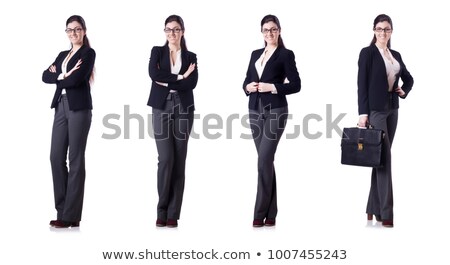 Zdjęcia stock: Sitting Young Businesswoman With A Briefcase