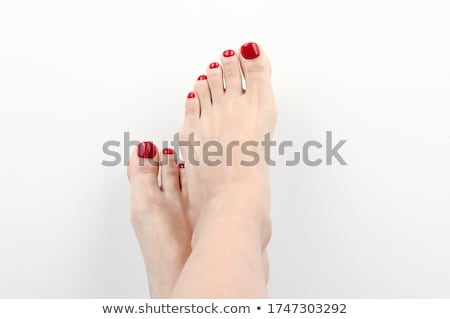 Foto stock: Female Feet Isolated On White Background