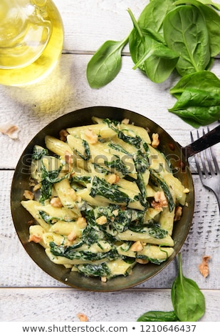 Stock photo: Spinach Spaghetti Pasta