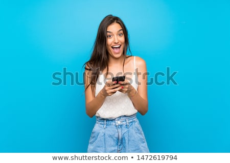 Stock photo: Woman With Cellular