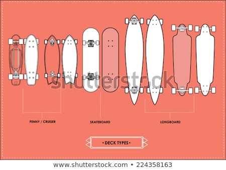 [[stock_photo]]: Vector Icons Set Of Longboard Types