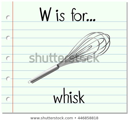 Foto stock: Flashcard Letter W Is For Whisk