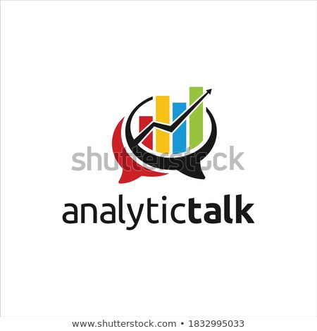 Stok fotoğraf: Talk Analytic Chat Graph Logo Icon Design Vector Illustration Isolated On Modern Background