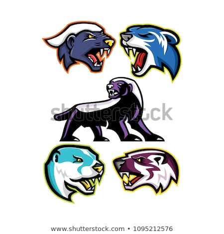 Stock fotó: Fossorial Carnivores And Mammals Mascot Collection