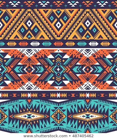 Stockfoto: Native Tribe Pattern Background Wallpaper Vector Art