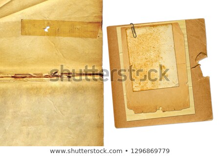 Foto d'archivio: Old Alienated Rough Copy Isolated On White Background