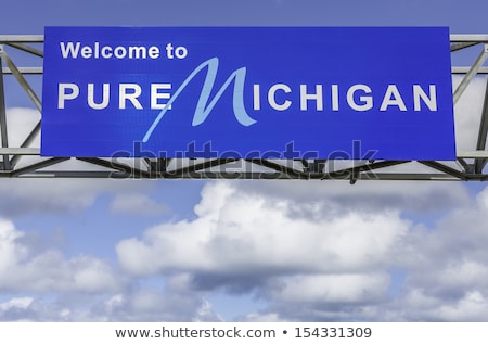 Foto stock: Michigan Highway Sign