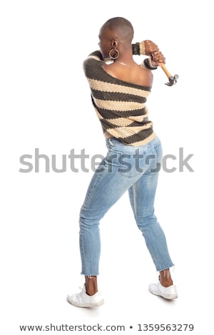 Zdjęcia stock: Woman With Hammer