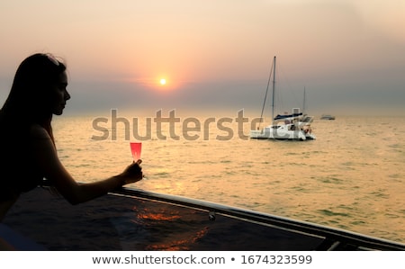 Foto stock: Sexy Woman On The Yacht