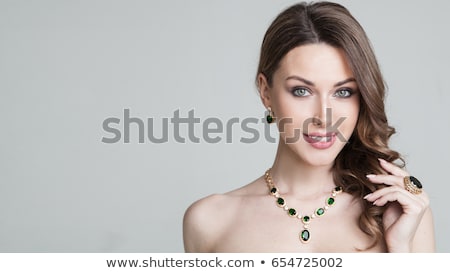 Stock fotó: Beautiful Bride Fashion Beautiful Girl Model With Jewelry Isola