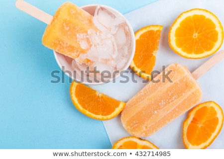 Foto stock: Homemade Orange Popsicles