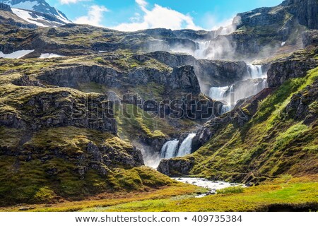 The Klifbrekkufossar Waterfall Сток-фото © elxeneize