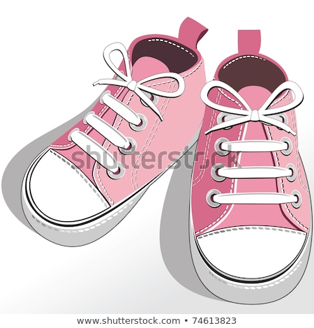 Foto stock: Pair Of Childrens Bootees