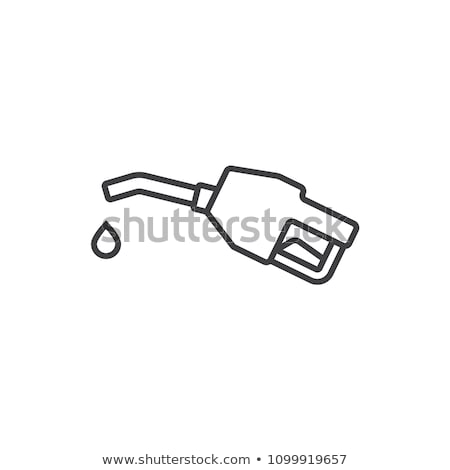 Stock fotó: Gasoline Pump Nozzle Line Icon