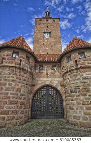 Stockfoto: White Tower In Nuremberg Allemagne