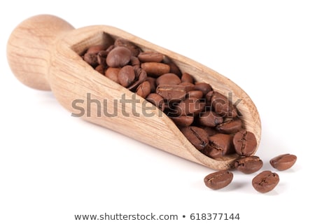 Stock fotó: Wooden Scoop With White Beans