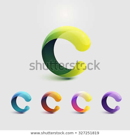 Foto stock: Purple Letter C Logotype Vector Sign Element Icon