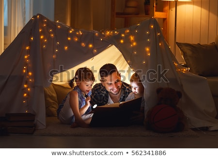 Zdjęcia stock: Father Playing With Little Baby Daughter At Home