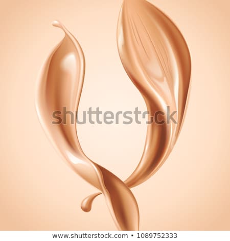 Сток-фото: Foundation Liquid Texture Creamy Skin Tone Foundation Vector Illustration Close Up Look On Black Ba