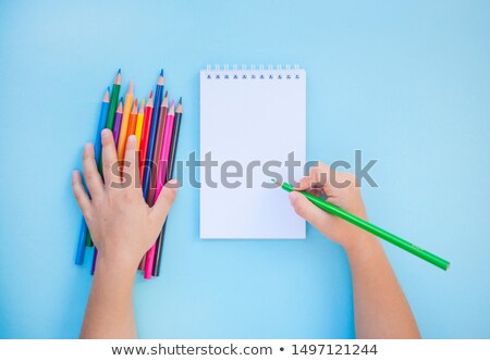 Сток-фото: School Or Office Stationery On Colorful Background Back To School Frame Copy Space Top View Sup