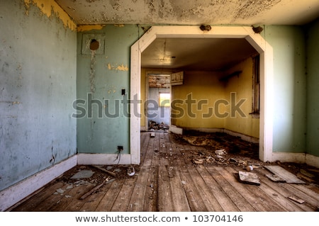 Stock fotó: Interior Abandoned House Prairie