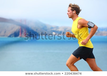 Stok fotoğraf: Golden Man Running