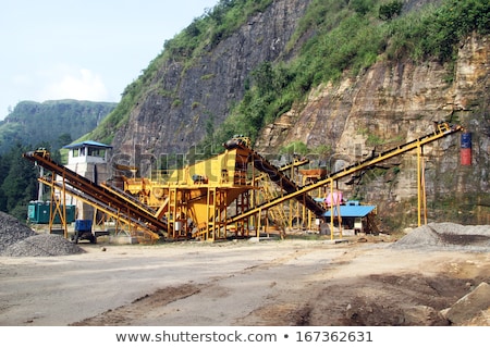 Foto stock: Conveyor On Site At Gravel Pit