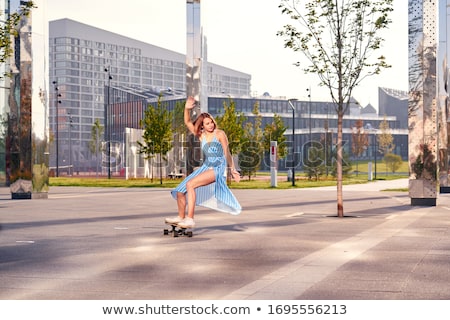 Foto stock: Skateboarder Doing A Trick