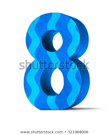 Colorful Paper Mache Number On A White Background - Number 82 Stock fotó © Zerbor