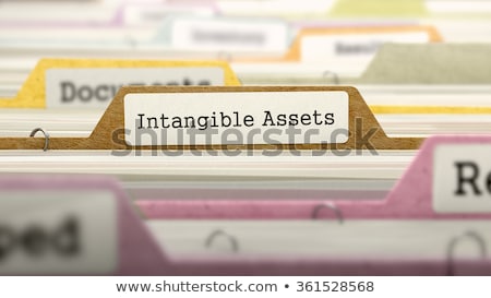 ストックフォト: Intangible Assets Concept Folders In Catalog