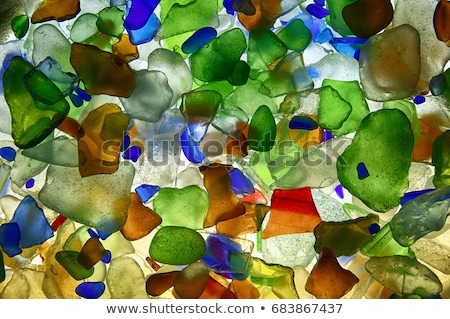 Foto stock: Glass Pieces Polished By The Sea