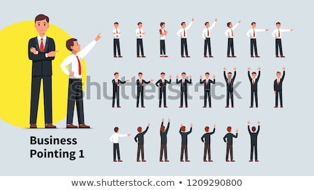 Stok fotoğraf: Businessman Showing Finger Up