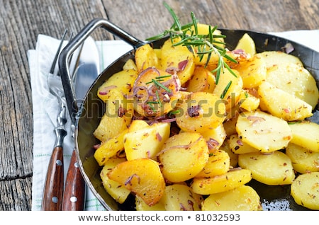 Stock fotó: Potato Onion Pan Frying