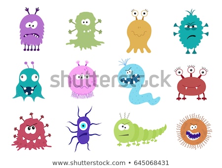 Stok fotoğraf: Good Bacteria Probiotic Or Alien Cartoon