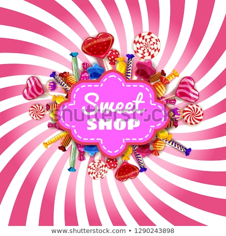 Stockfoto: Color Vintage Sweets Shop Banner