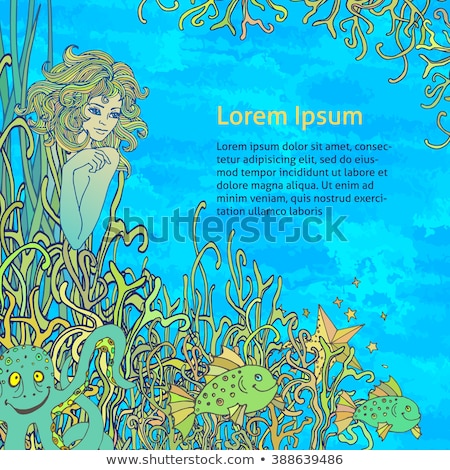 Stock fotó: Little Mermaid Among The Inhabitants Of The Underwater World