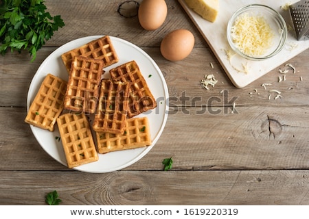 Foto stock: Ingredient For Cooking Cheese Waffle