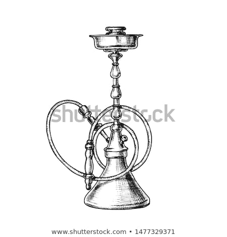 Сток-фото: Hookah Lounge Cafe Relax Equipment Retro Vector