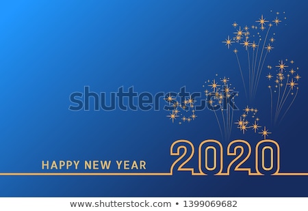 Foto stock: Happy New Year Background Design With Rat And Gold