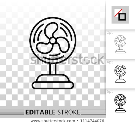 Stock photo: Table Fan Linear Icon