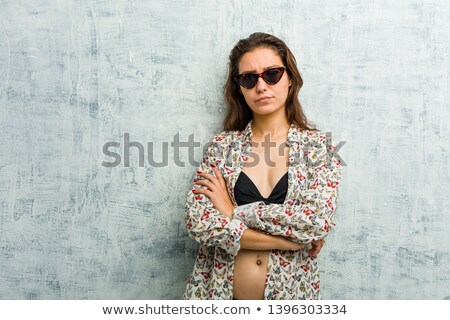 Zdjęcia stock: Arrogant Woman Wearing A Bikini