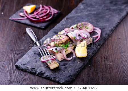 Сток-фото: Sliced Herring With Vegetables