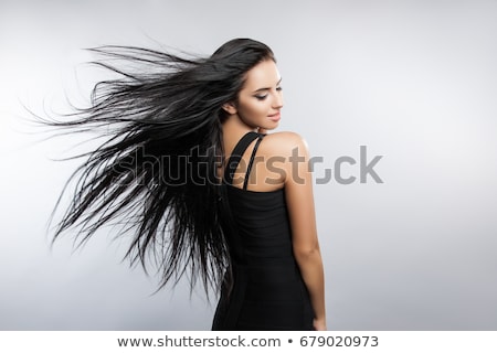 Stockfoto: Woman With Flying Dark Hair