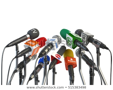 Stock photo: Press Interview With Microphone