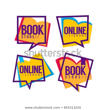 Foto stock: Book Store Or Library Logo Sign