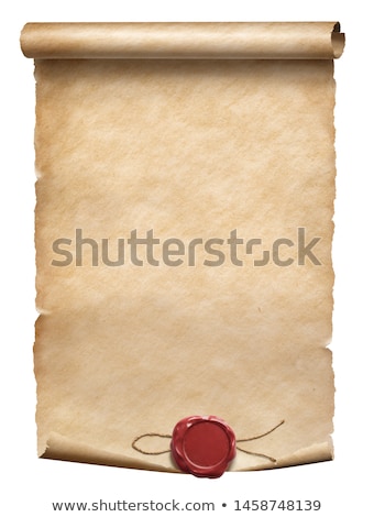 Stock fotó: Scroll Of Ancient Parchment With Wax Seal